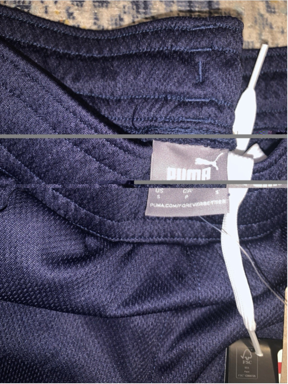 Puma Mens Regular Fit Moisture-Wicking Mesh 10" Shorts Navy Blue S - Picture 4 of 16